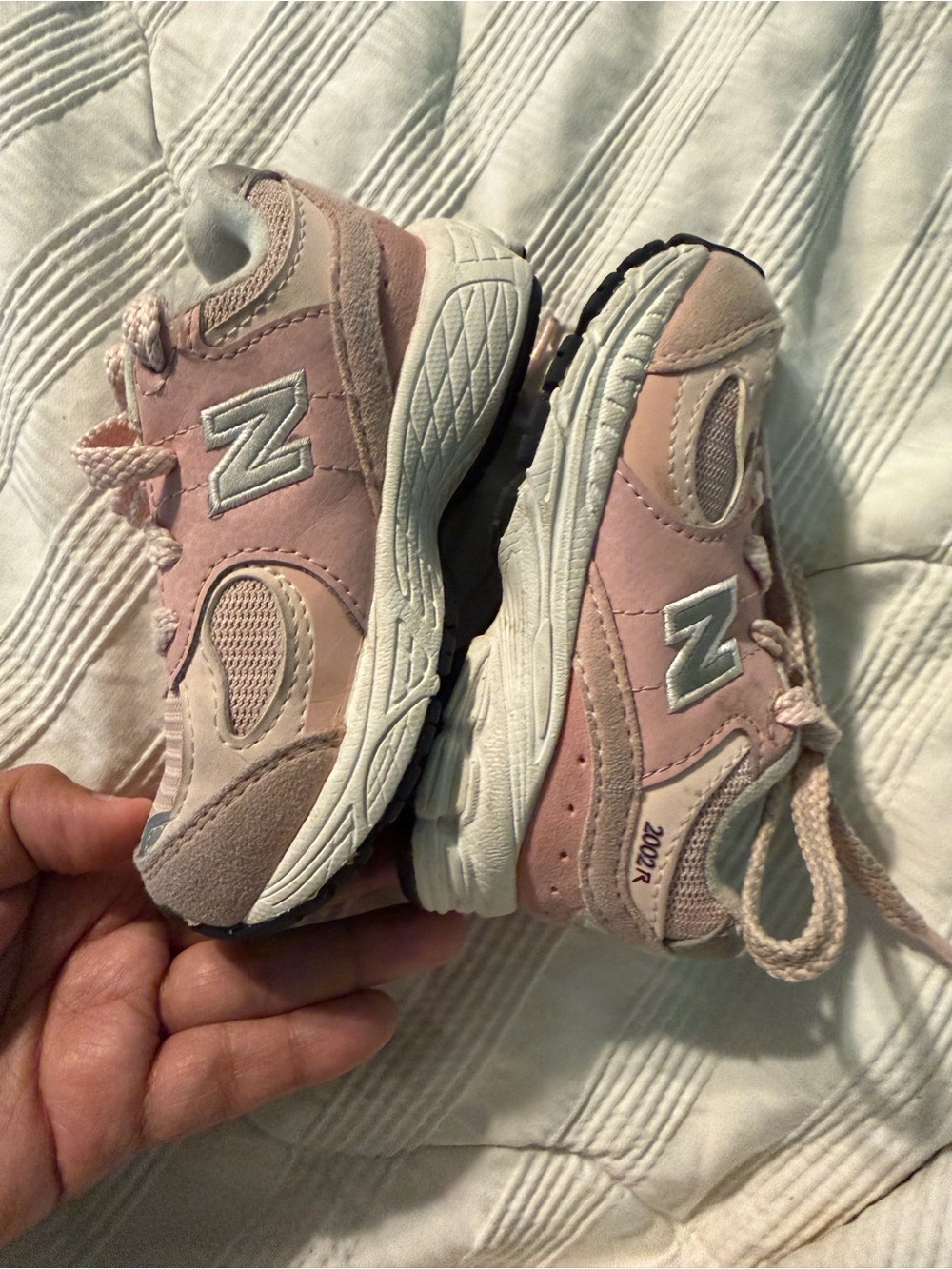 New Balance Kids Pink & Cream 2002R Toddler Sneakers